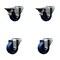 Service Caster 3'' Solid Poly Wheel Swivel Bolt Hole Caster Set with 2 Posi Lock Brakes, 4PK SCC-BH20S314-SPUS-PLB-2-S-2 - alternate 1